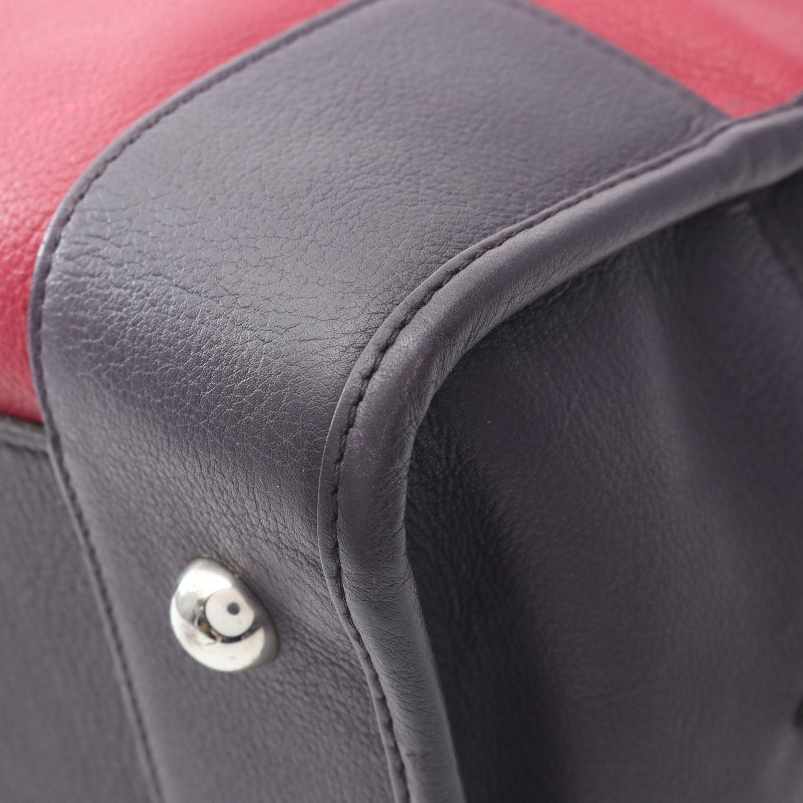 Loewe Handbag Amazona 36 Rose Dark Purple Leather — view 8