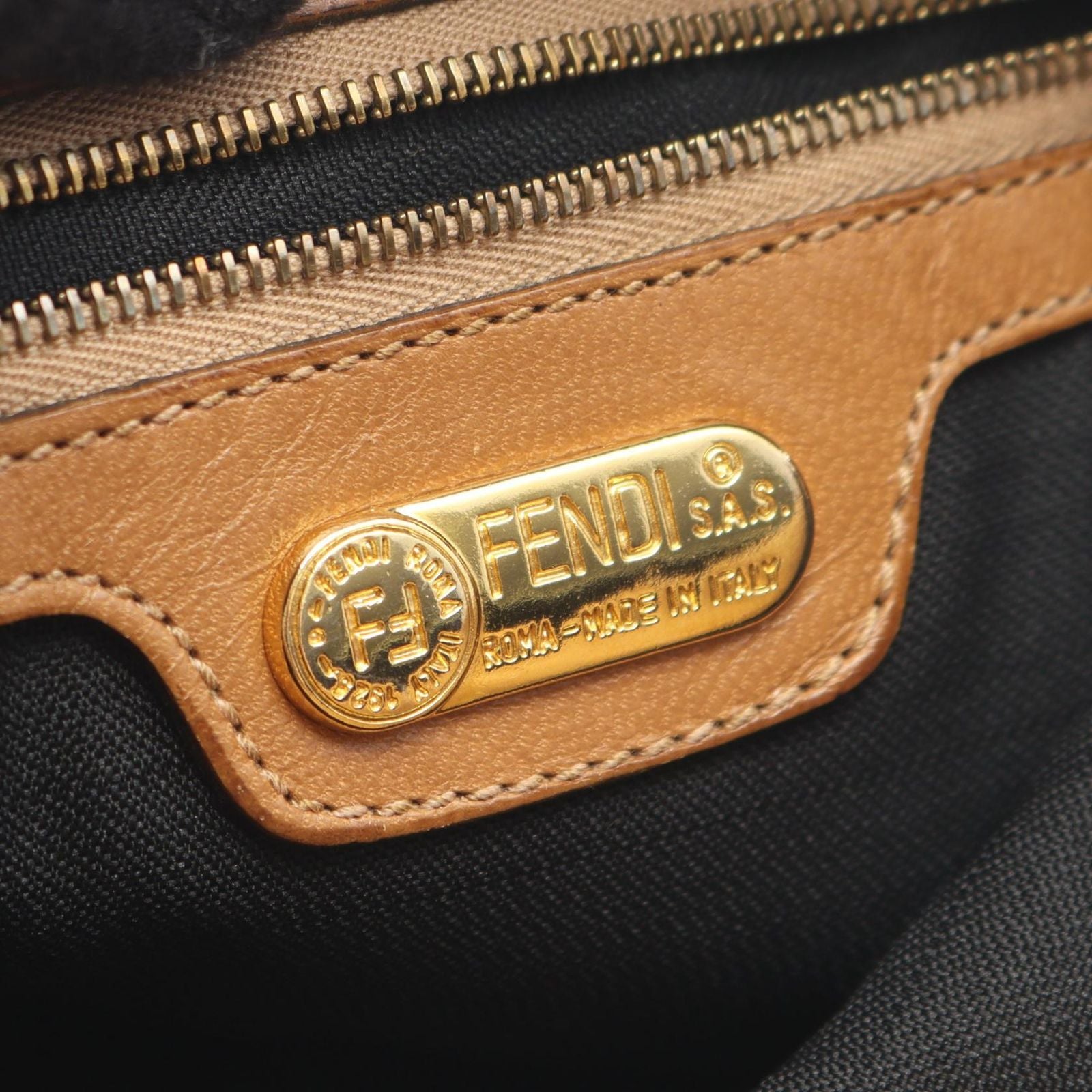 Fendi Shoulder Bag Mamma Bucket Brown Suede Leather — view 4