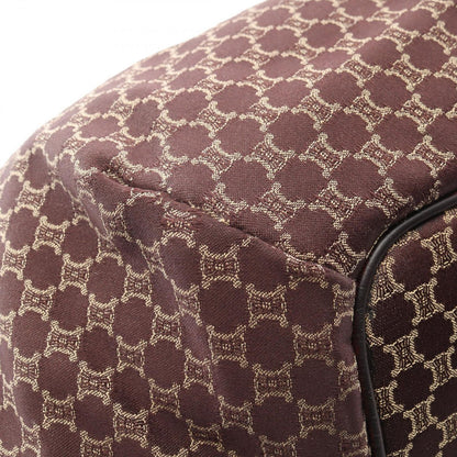 Celine Handbag Bittersweet Macadam Croco Embossed Brown Canvas Leather — view 5