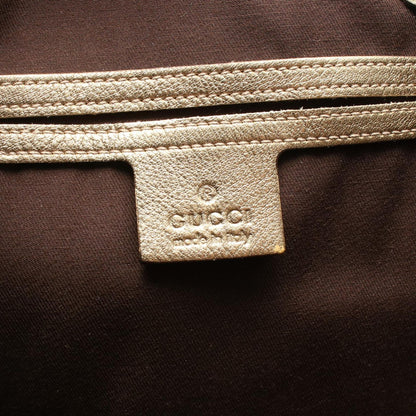 Gucci Tote GG Crystal Beige Brown Gold Canvas Leather — view 4