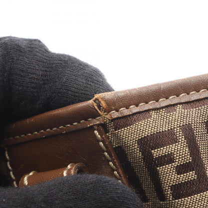 Fendi Tote Zucchino Beige Canvas Leather — view 5