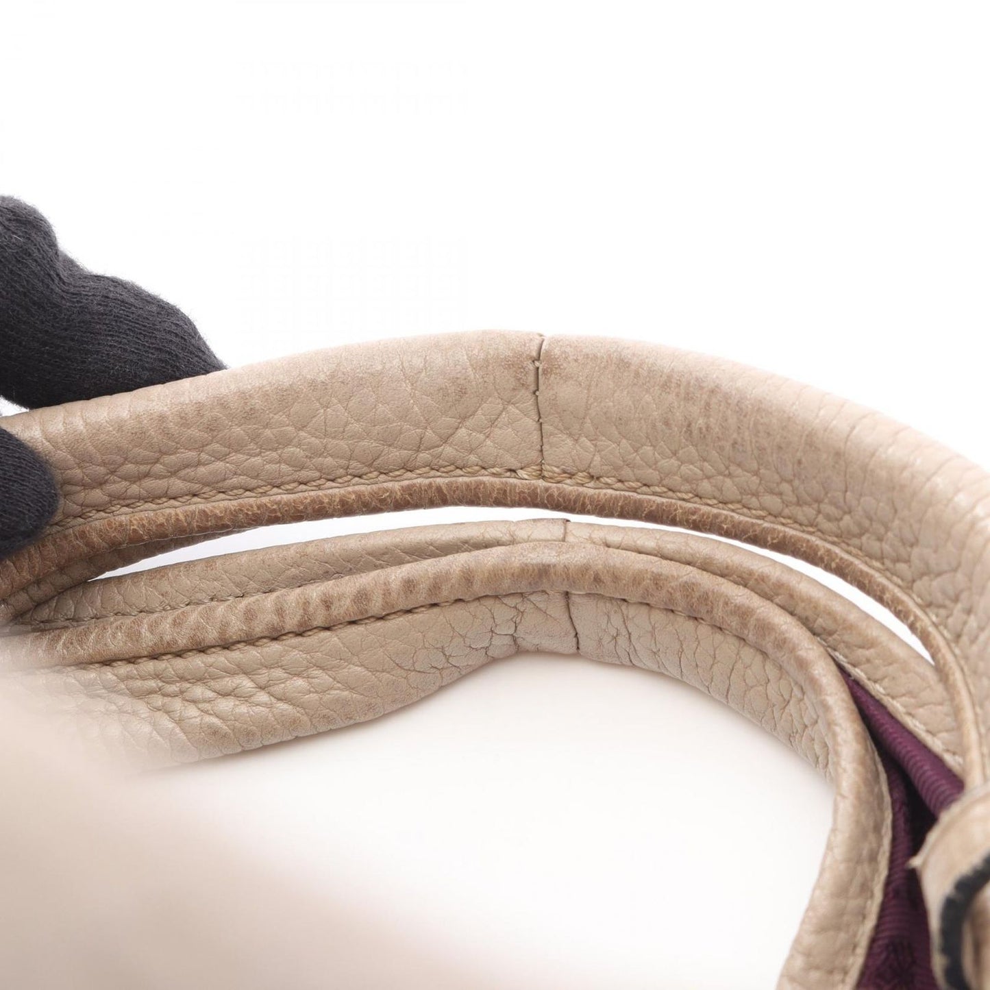 Loewe Handbag Karie Beige Leather Hand — view 8