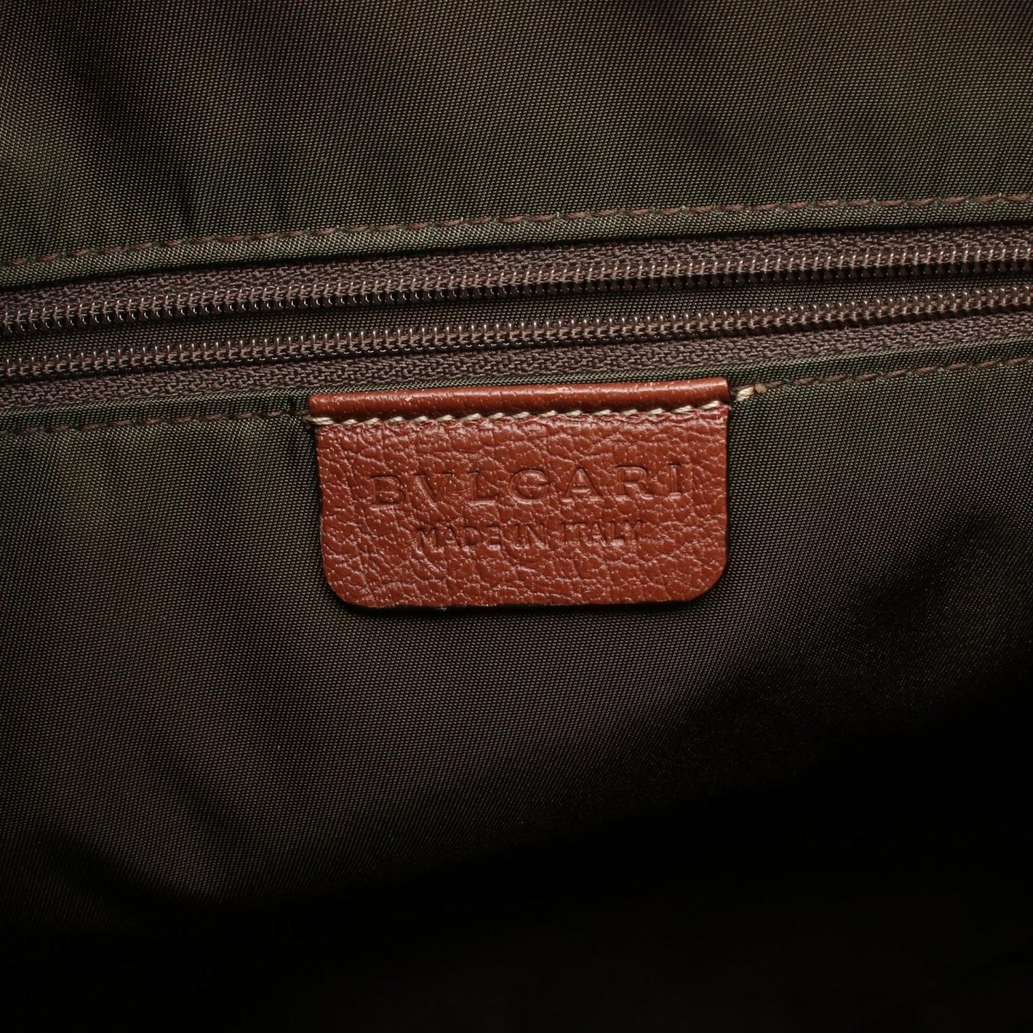 Bvlgari Shoulder Bag Brown Leather — view 4
