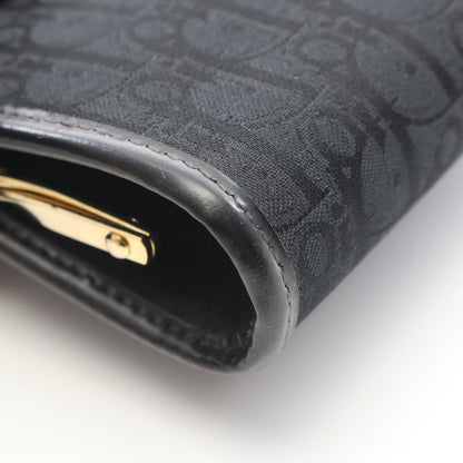 Dior Coin Case Trotter Clasp Black Canvas Leather — view 6