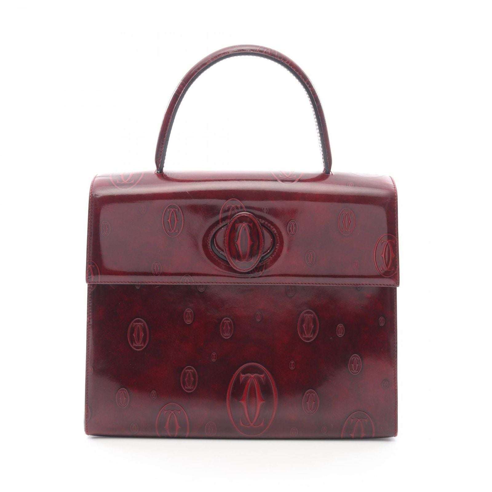 Cartier Handbag Happy Birthday Bordeaux Leather
