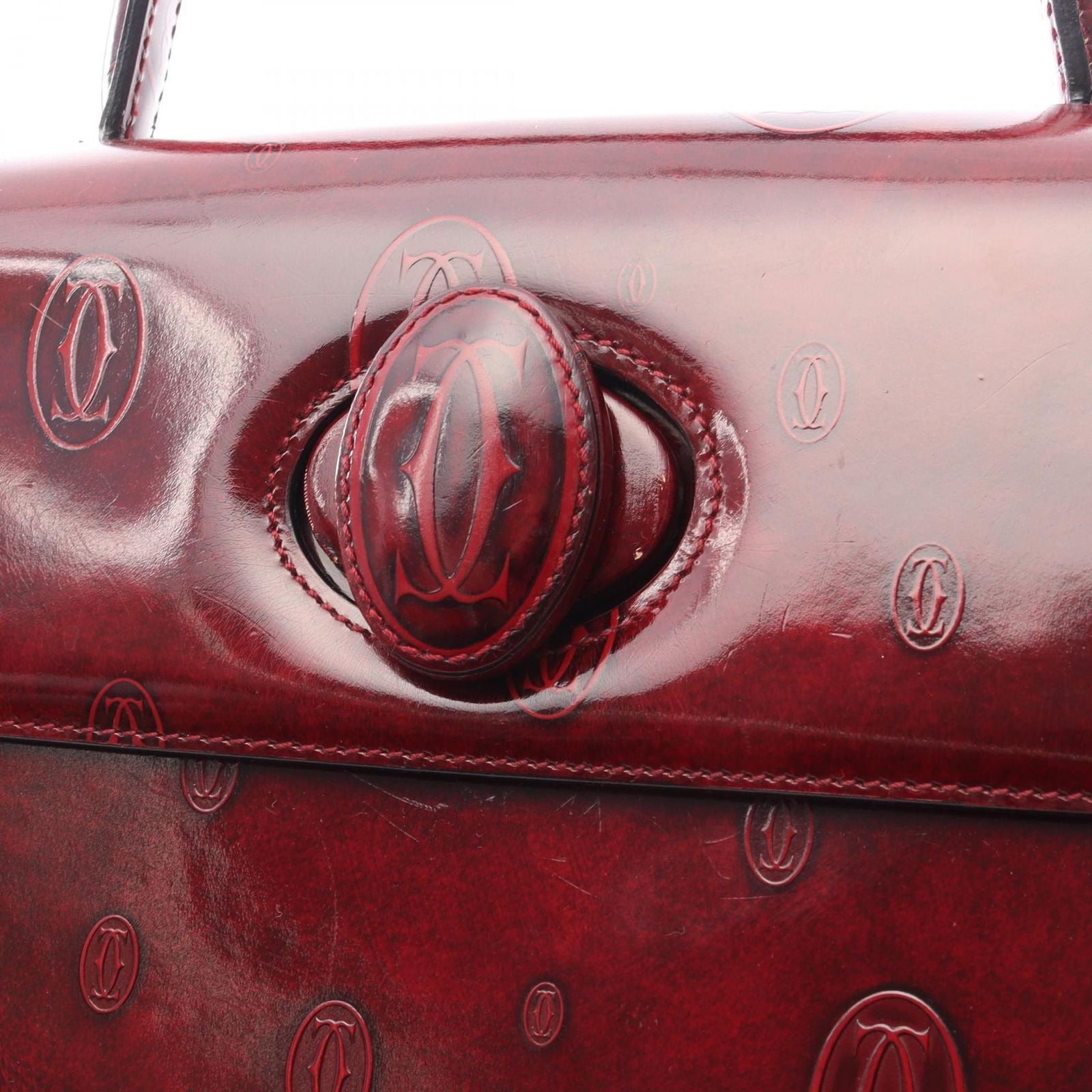 Cartier Handbag Happy Birthday Bordeaux Leather — view 9