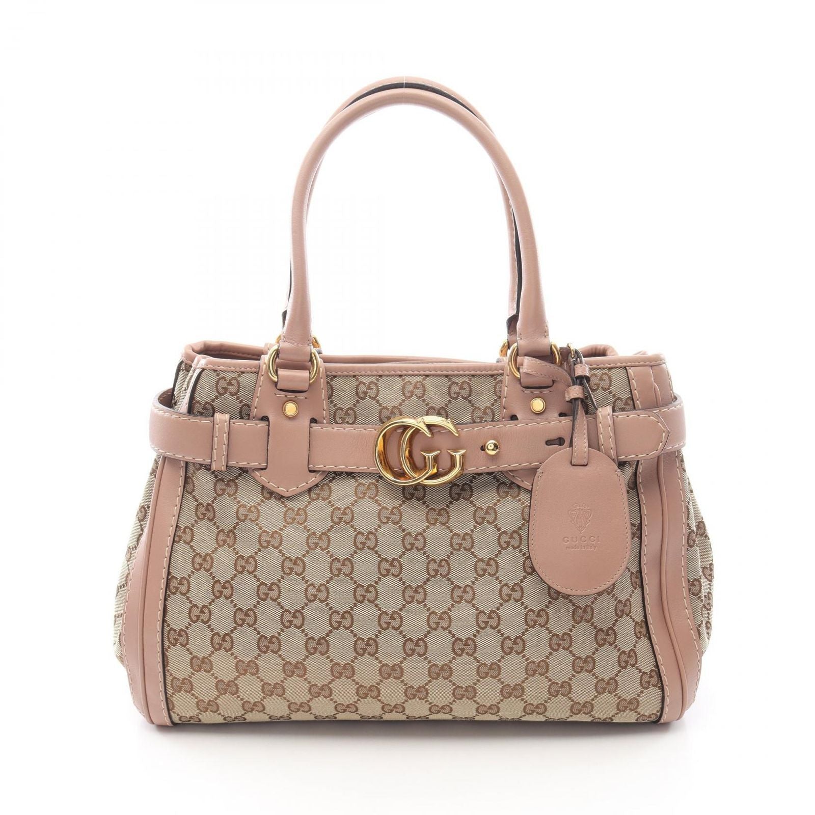 Gucci Tote GG Running Canvas Beige Pink