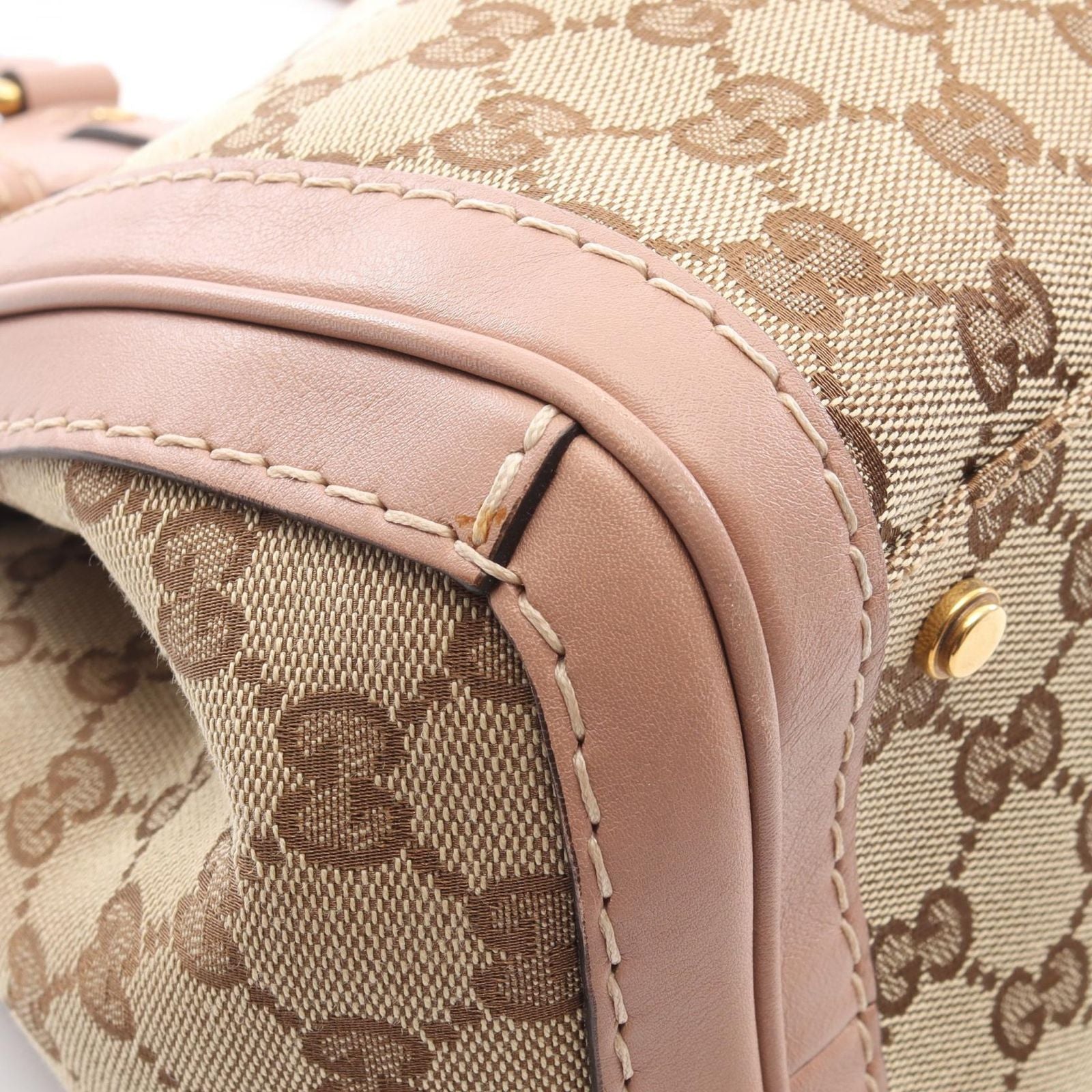 Gucci Tote GG Running Canvas Beige Pink — view 5