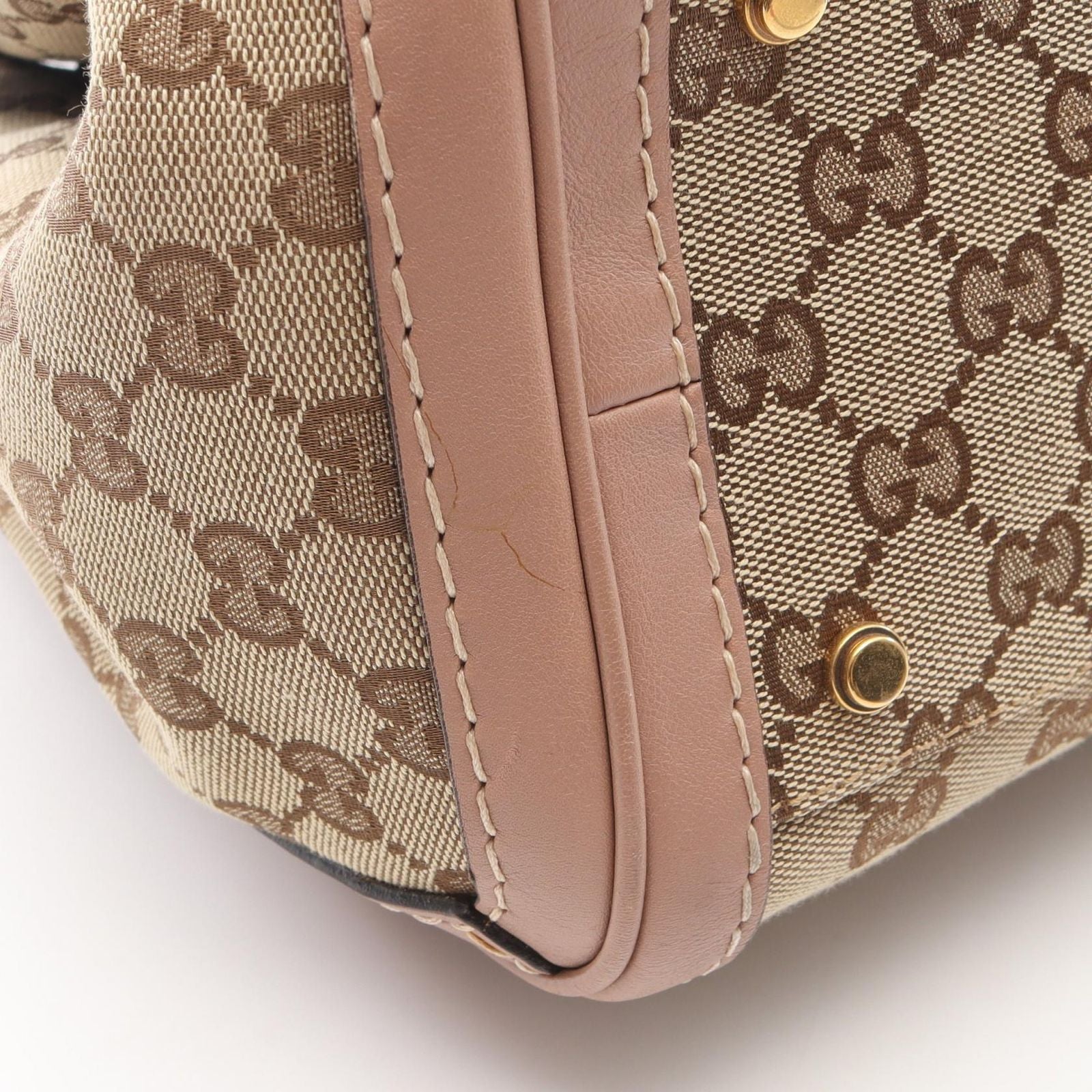 Gucci Tote GG Running Canvas Beige Pink — view 7