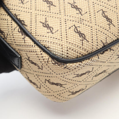 Saint Laurent Paris Shoulder Bag Monogram Beige Canvas Leather — view 6