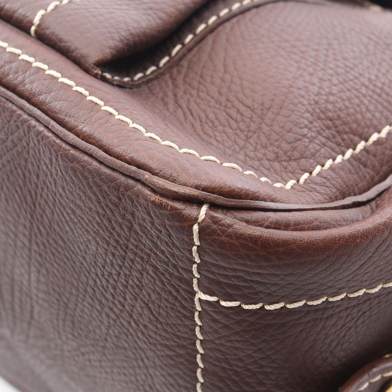 Celine Handbag Boogie Bag Brown Leather — view 6