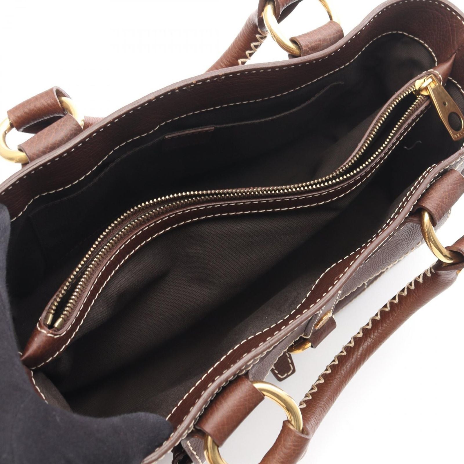 Celine Handbag Boogie Bag Brown Leather — view 3