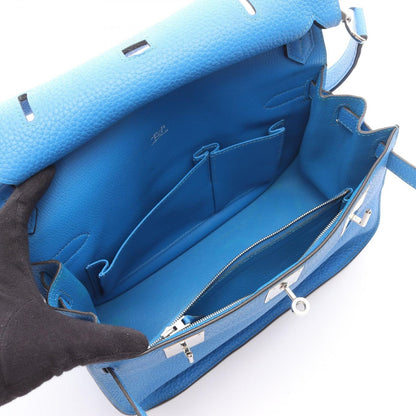 Hermes Shoulder Bag Gypsiel 28 Blue Hydra — view 3