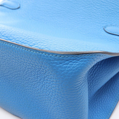Hermes Shoulder Bag Gypsiel 28 Blue Hydra — view 9