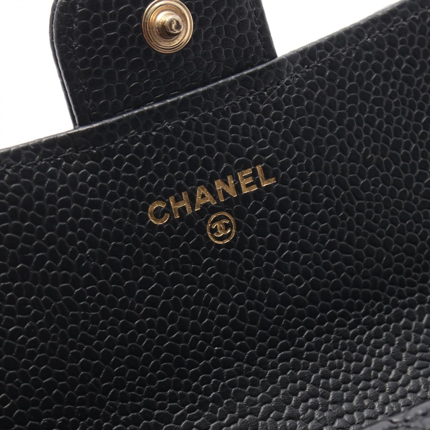 Chanel Bifold Wallet Classic Long Flap Quilted Black Caviar Leather — view 5