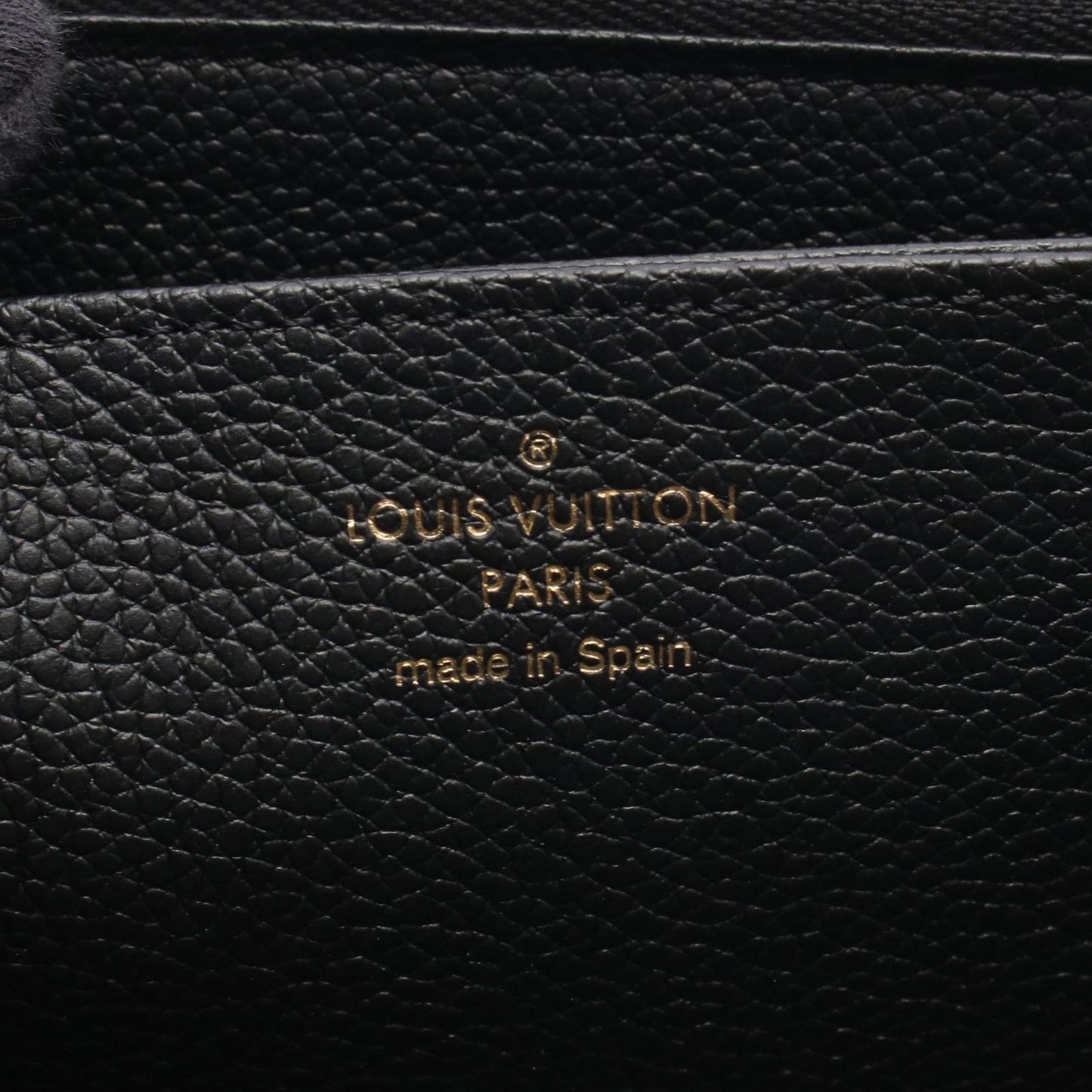 Louis Vuitton Round Wallet Zippy Monogram Empreinte Noir Leather — view 4