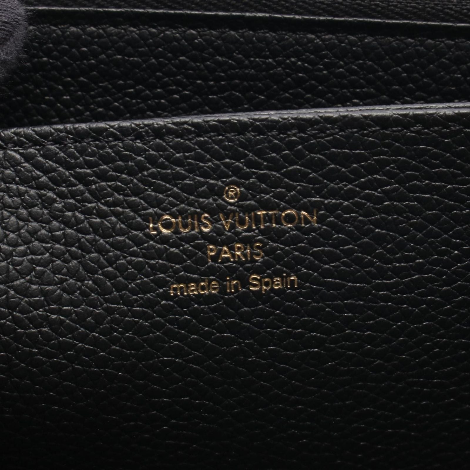 Louis Vuitton Round Wallet Zippy Monogram Empreinte Noir Leather — view 4