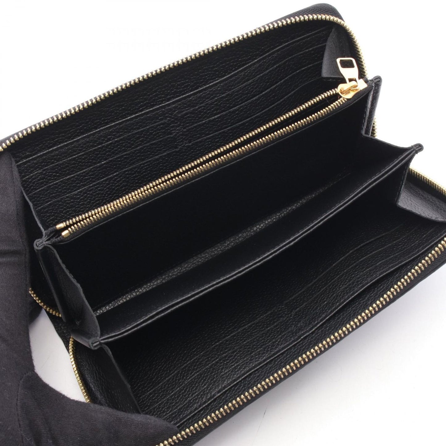 Louis Vuitton Round Wallet Zippy Monogram Empreinte Noir Leather — view 3