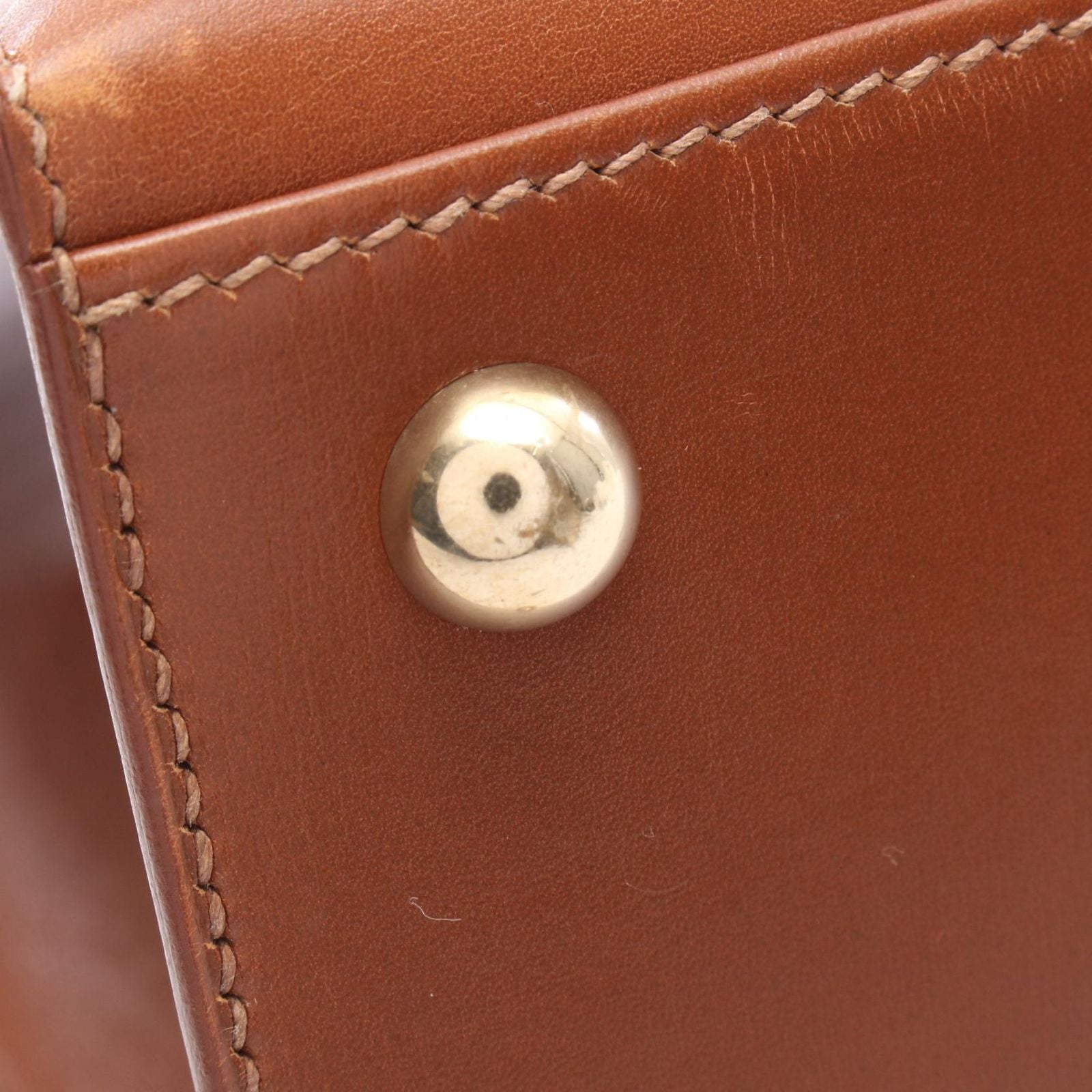 Hermes Handbag Dalvy MM Gold Calf — view 9