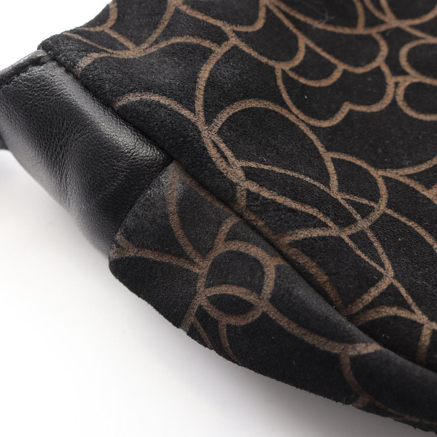 Chanel Handbag Camellia Black Suede Lambskin Chain Bag — view 8
