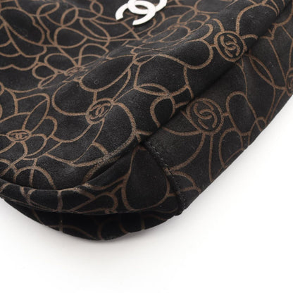 Chanel Handbag Camellia Black Suede Lambskin Chain Bag — view 9