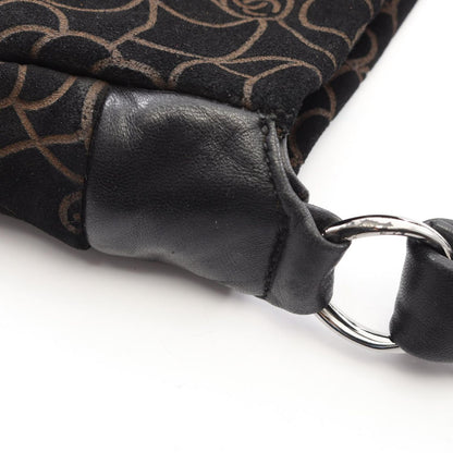 Chanel Handbag Camellia Black Suede Lambskin Chain Bag — view 6
