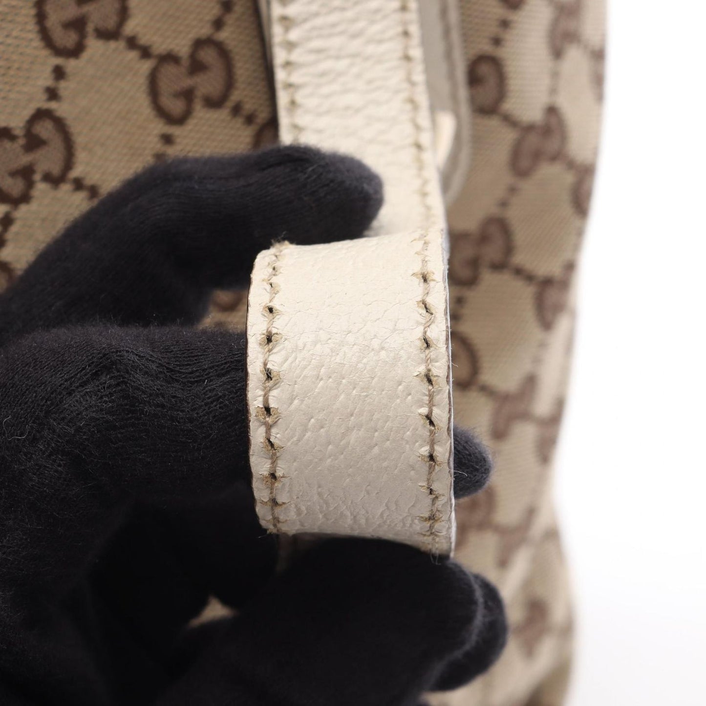 Gucci Tote GG Canvas Ivory Brown — view 6