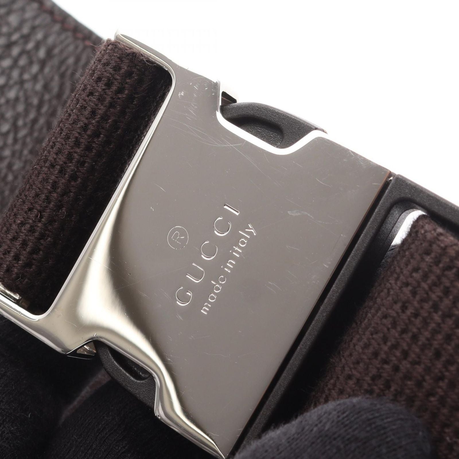 Gucci Waist Bag GG Canvas Brown Dark — view 7