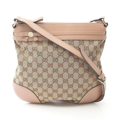 Gucci Shoulder Bag Mayfair GG Canvas Pink Beige Brown