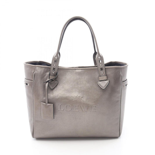 Loewe Tote Heritage Metallic Brown Leather