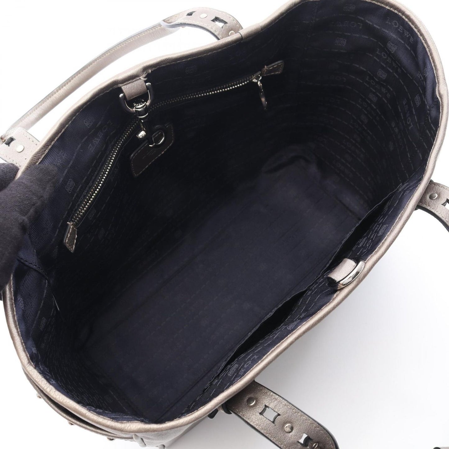 Loewe Tote Heritage Metallic Brown Leather — view 3