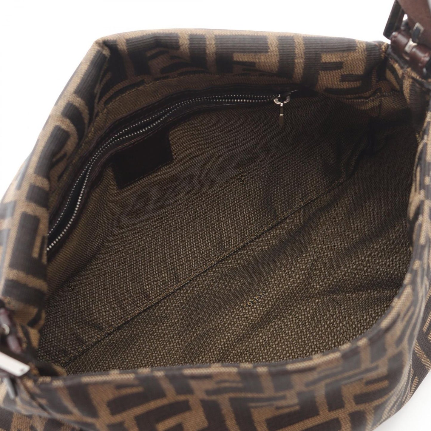 Fendi Shoulder Bag Zucca Brown Canvas Leather Man Bucket — view 3