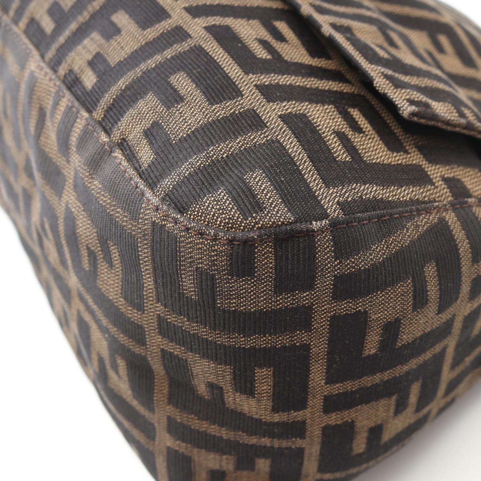 Fendi Shoulder Bag Zucca Brown Canvas Leather Man Bucket — view 8