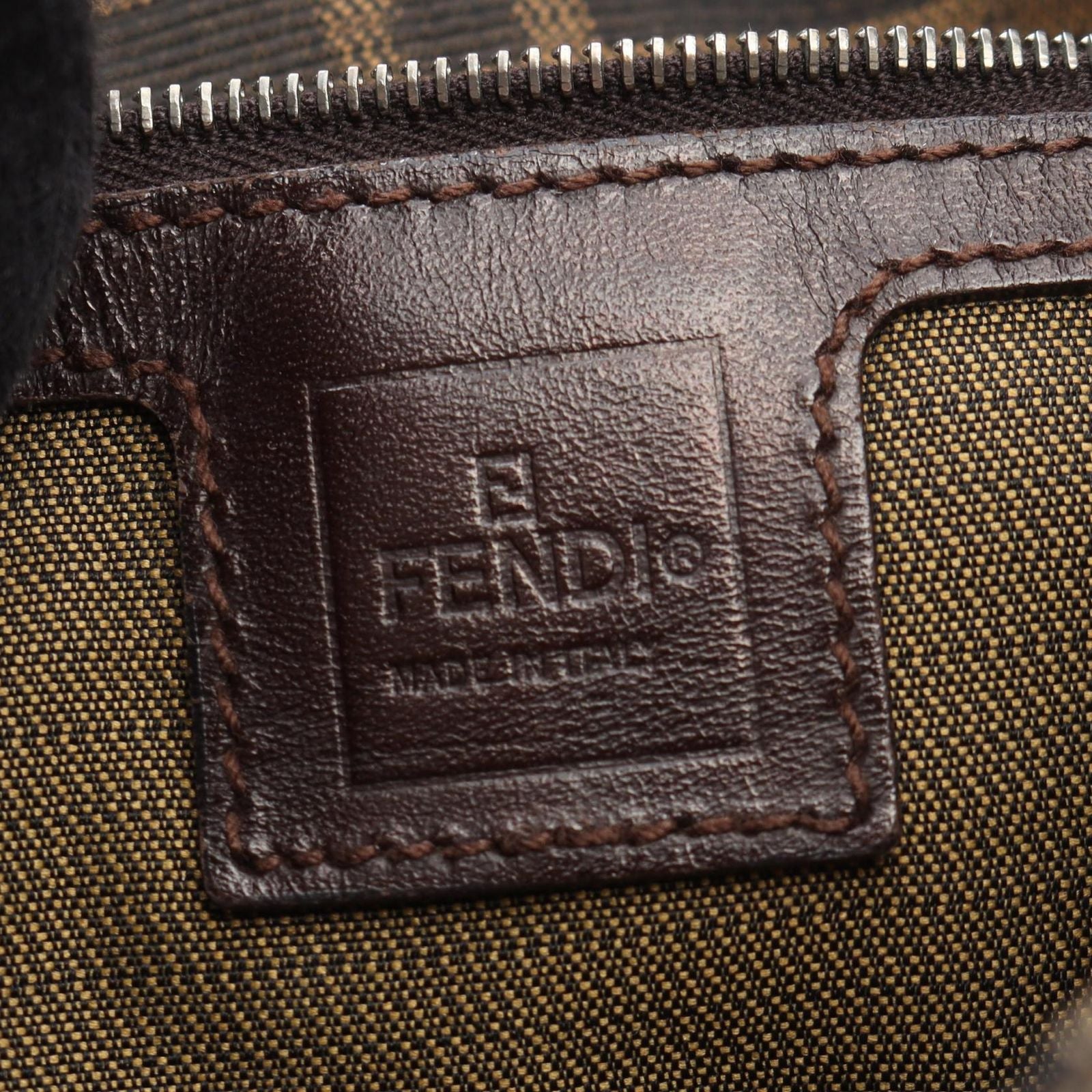 Fendi Shoulder Bag Zucca Brown Canvas Leather Man Bucket — view 4