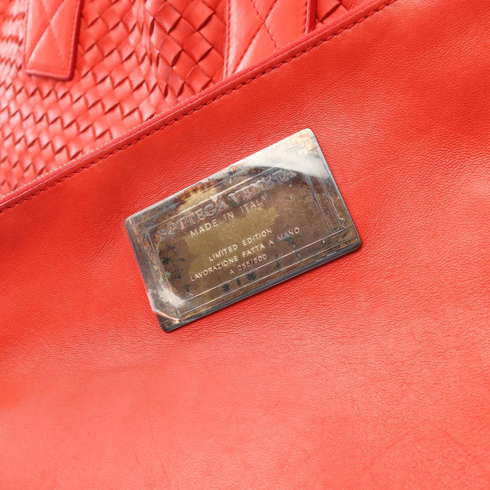 Bottega Veneta Tote Cover MM Intrecciato Red Leather — view 6