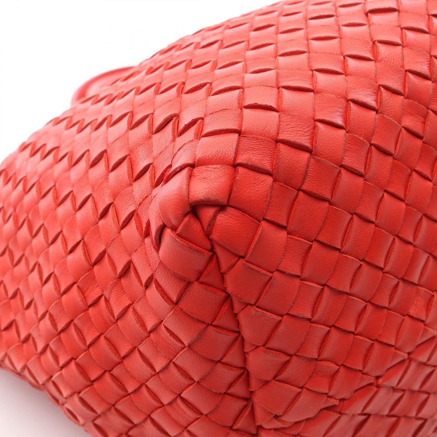 Bottega Veneta Tote Cover MM Intrecciato Red Leather — view 9