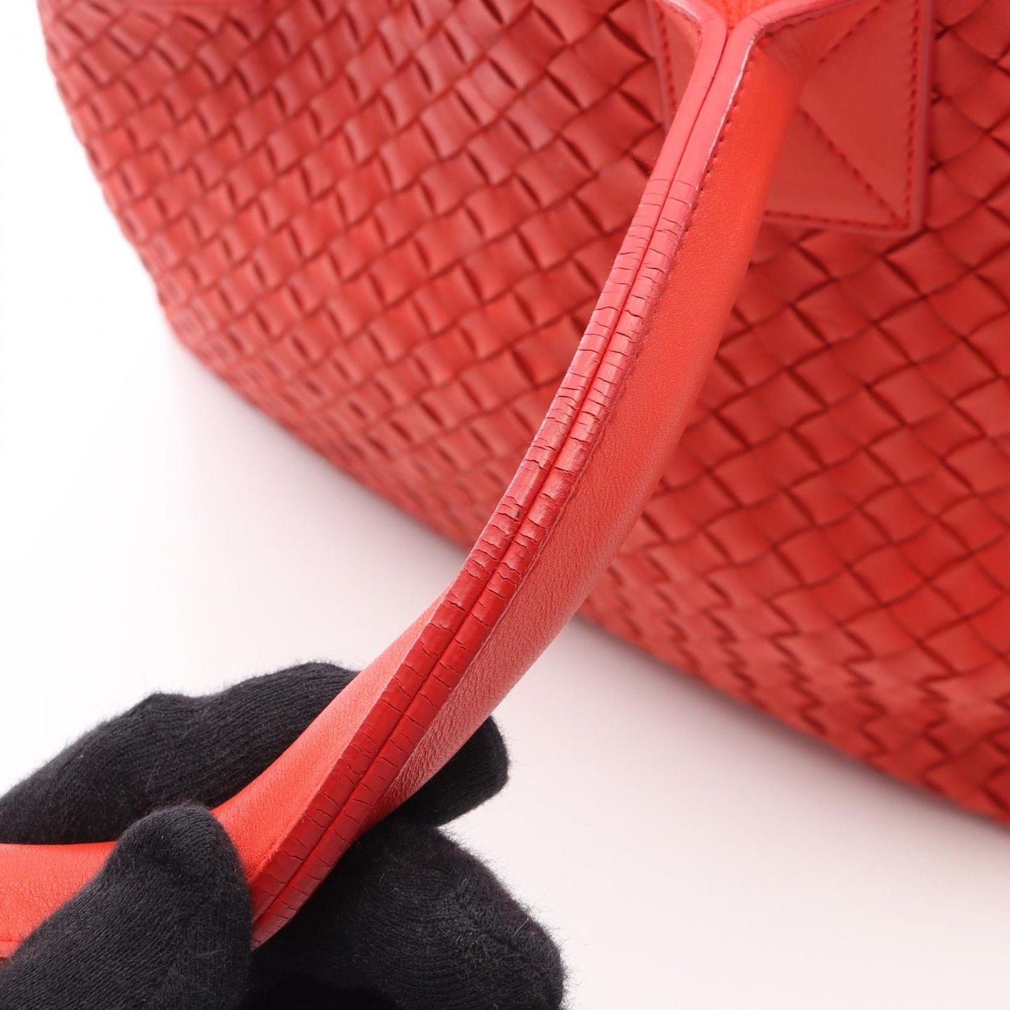 Bottega Veneta Tote Cover MM Intrecciato Red Leather — view 7