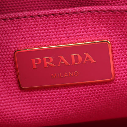 Prada Tote Canapa 2-Way Pink Canvas — view 4