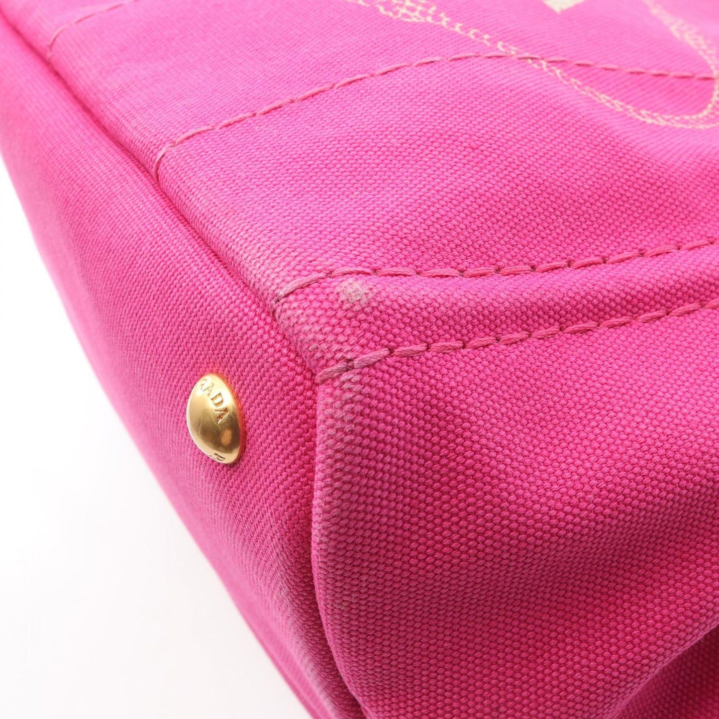 Prada Tote Canapa 2-Way Pink Canvas — view 6