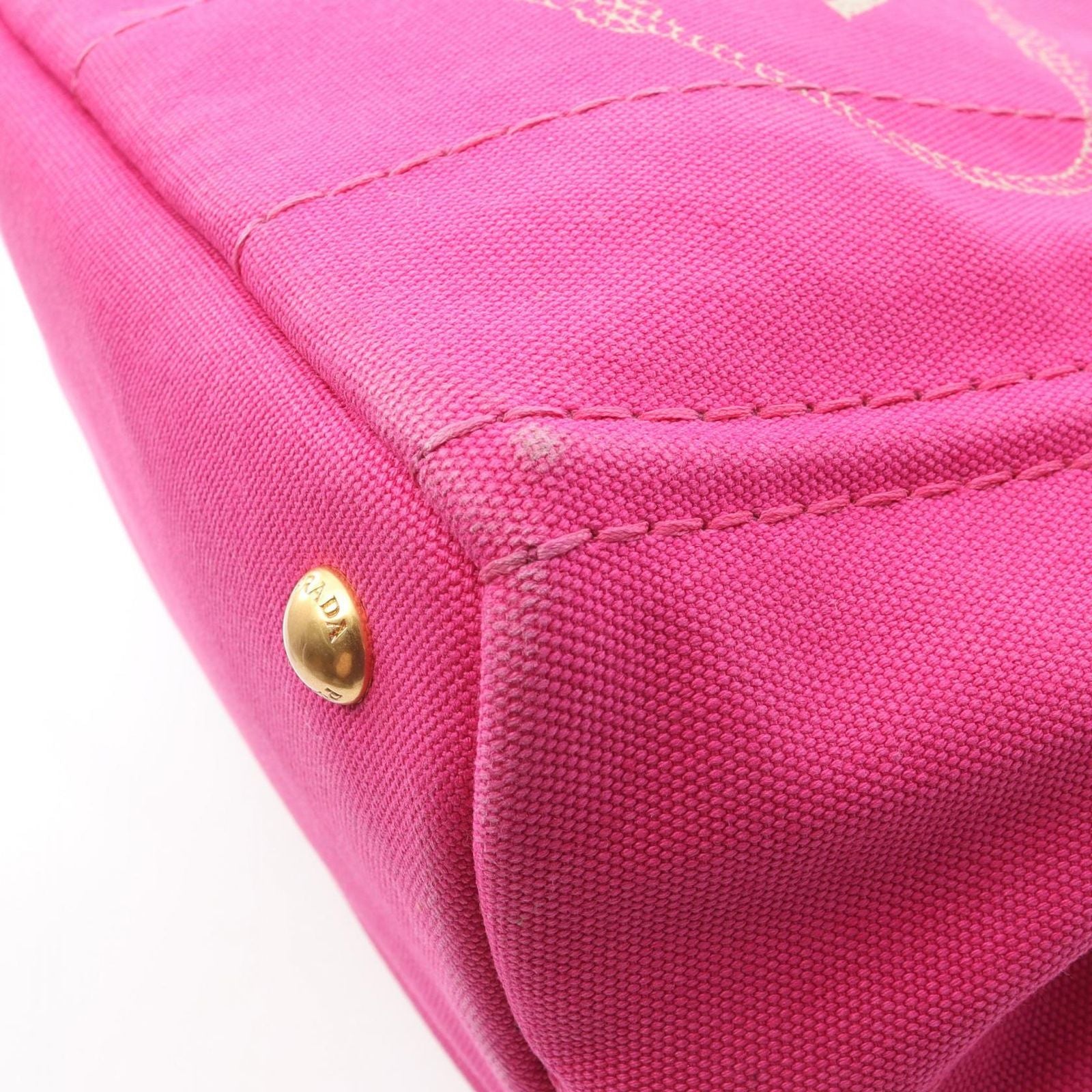 Prada Tote Canapa 2-Way Pink Canvas — view 6