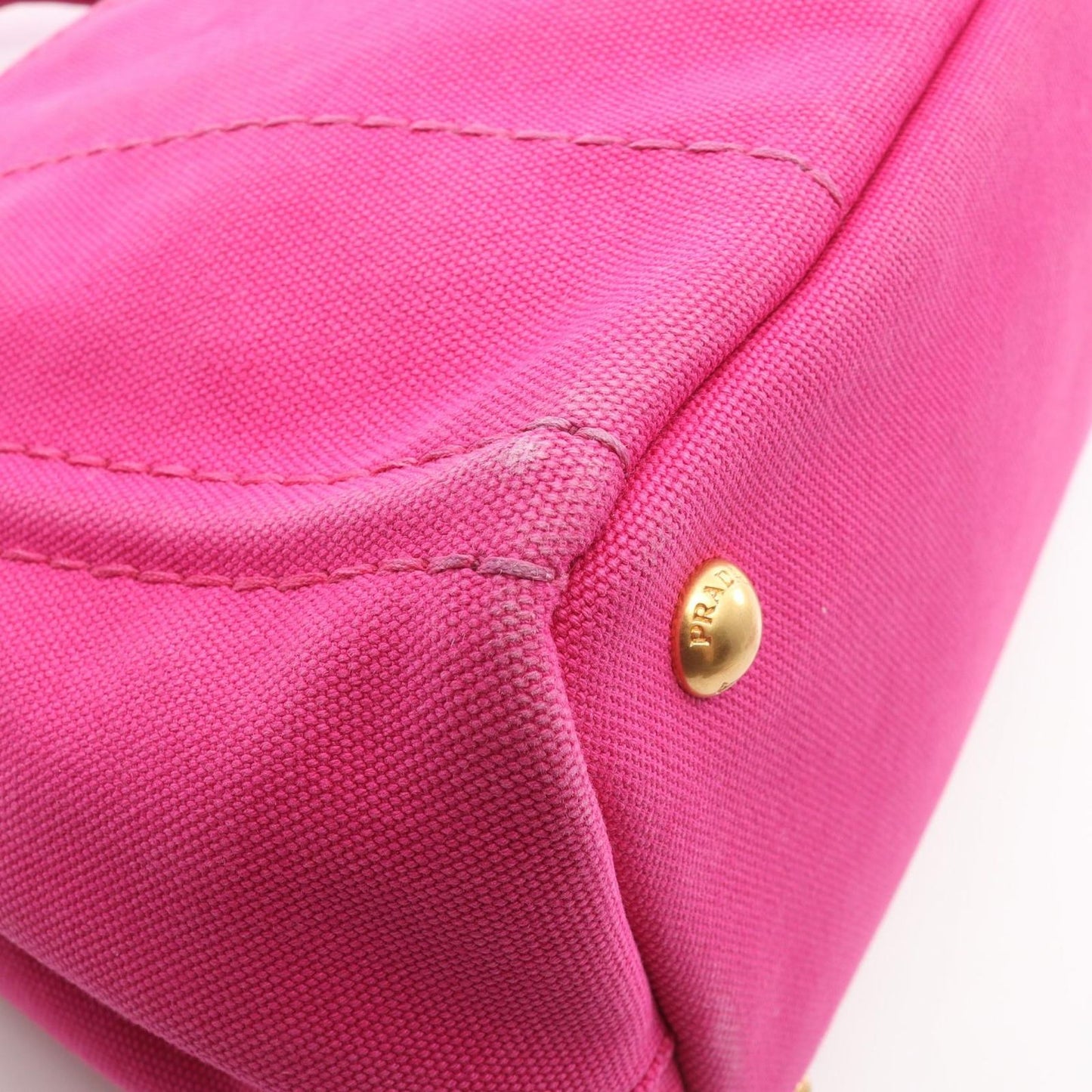 Prada Tote Canapa 2-Way Pink Canvas — view 7