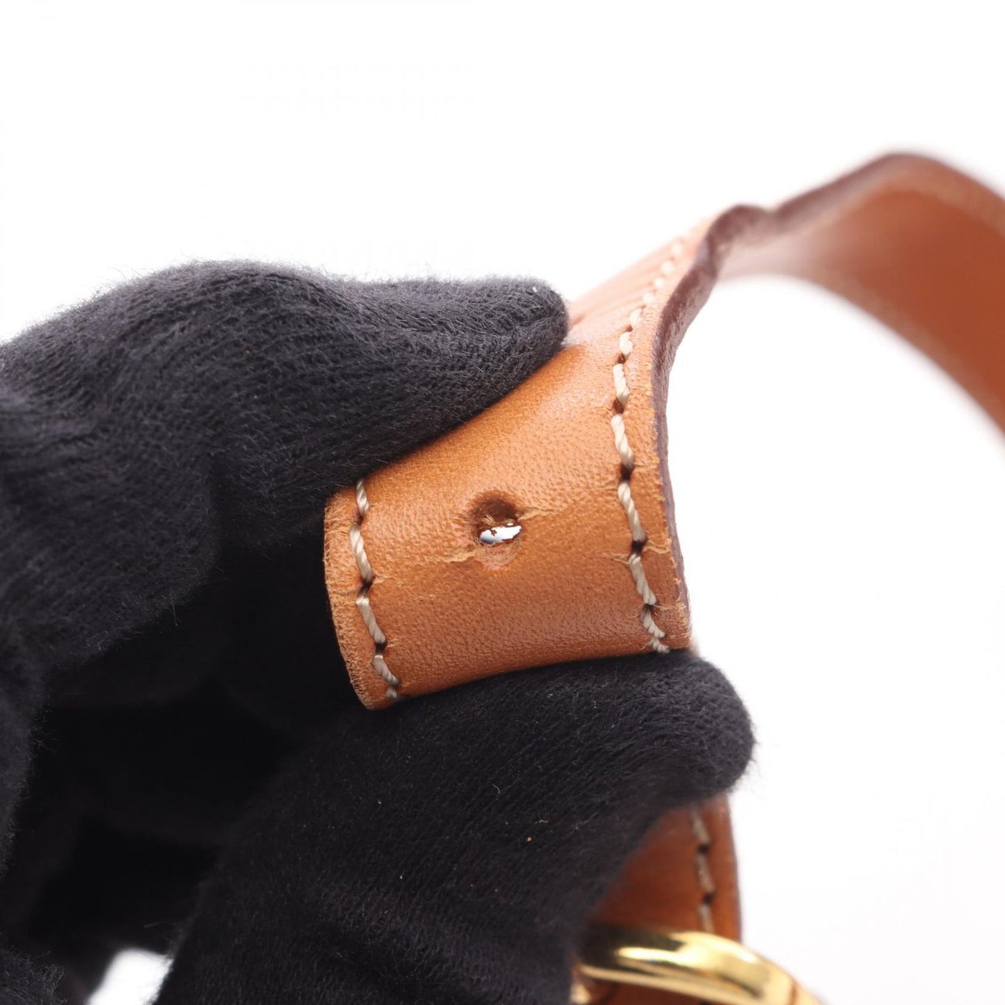Celine Shoulder Bag Macadam Dark Brown Canvas Leather — view 9