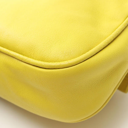 Fendi Shoulder Bag Yellow Leather Chain — view 5