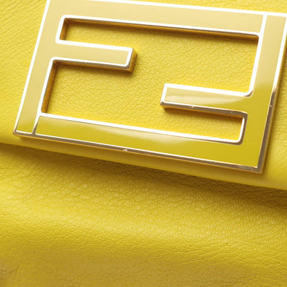 Fendi Shoulder Bag Yellow Leather Chain — view 7