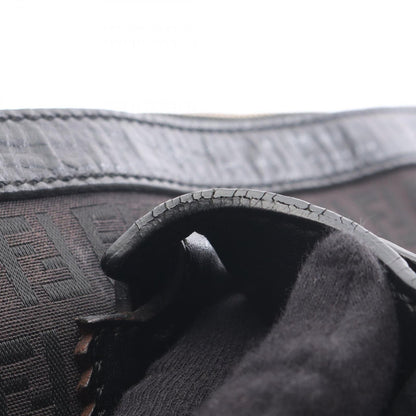 Fendi Tote Zucchino Dark Brown Canvas Leather — view 9