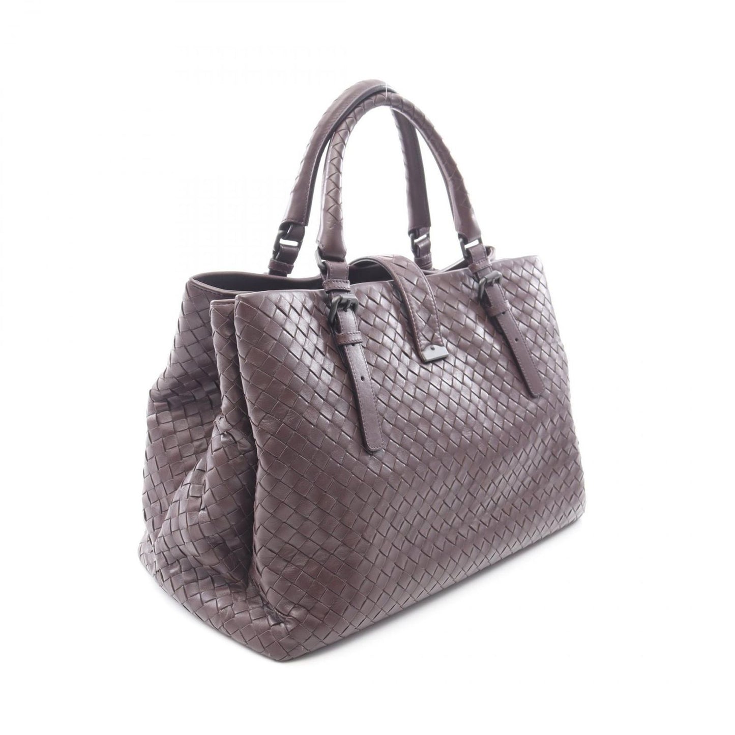Bottega Veneta Handbag Intrecciato Rome Bag Purple Leather Hand — view 2