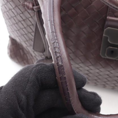 Bottega Veneta Handbag Intrecciato Rome Bag Purple Leather Hand — view 5