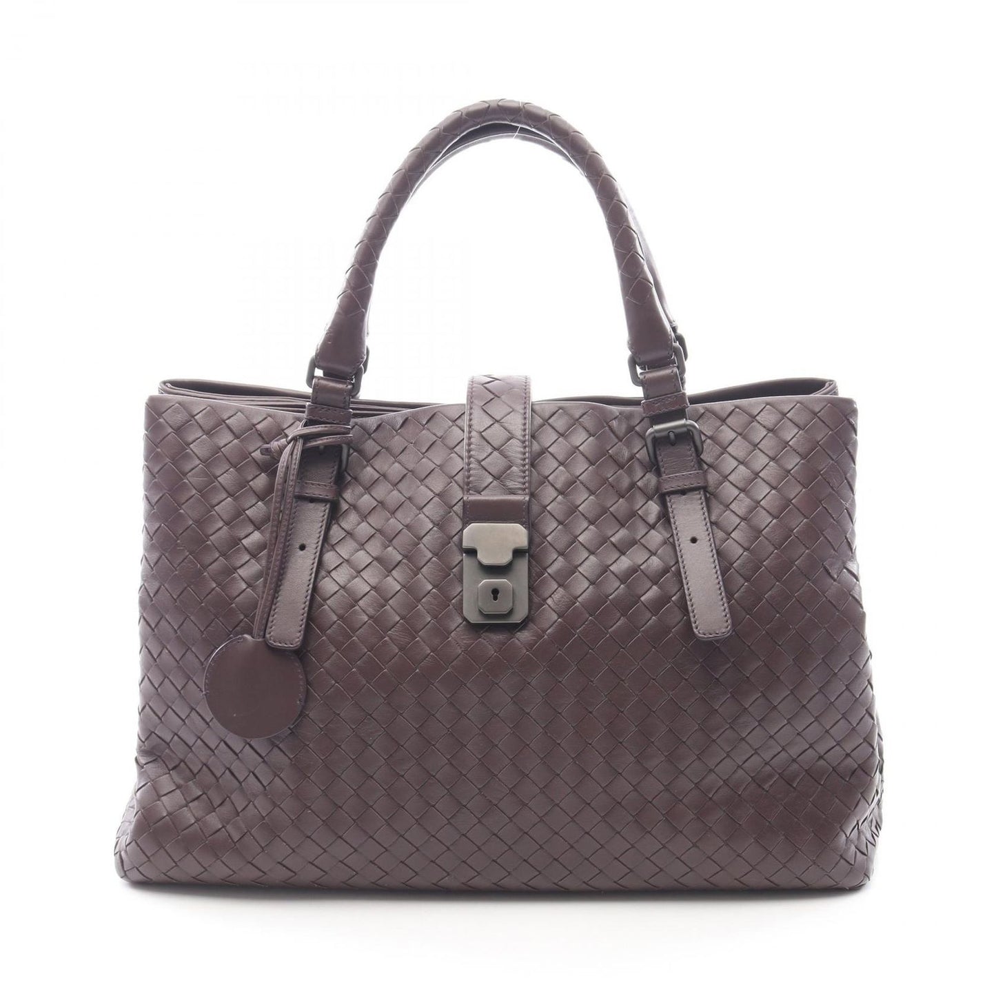 Bottega Veneta Handbag Intrecciato Rome Bag Purple Leather Hand