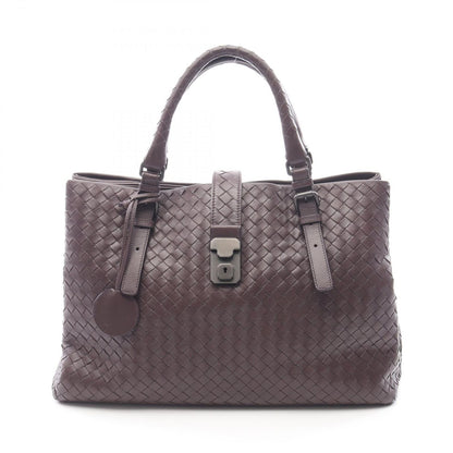 Bottega Veneta Handbag Intrecciato Rome Bag Purple Leather Hand