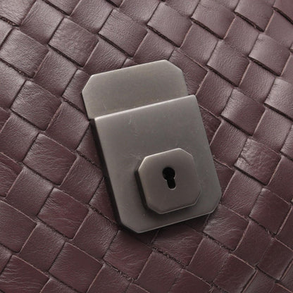 Bottega Veneta Handbag Intrecciato Rome Bag Purple Leather Hand — view 8